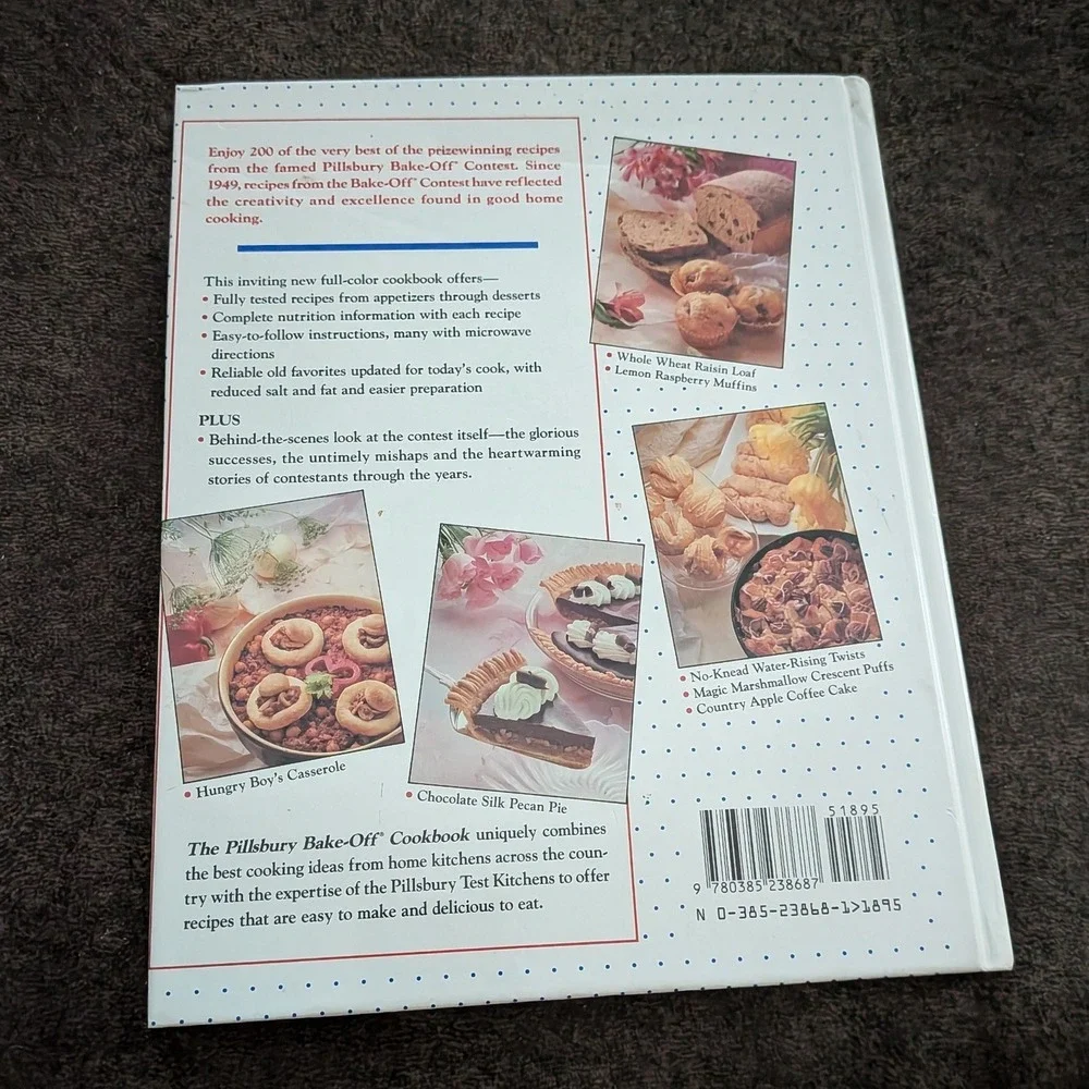 The Pillsbury Bake-Off Cookbook 1990 1st Edition Hardcover Prizewinning Recipes